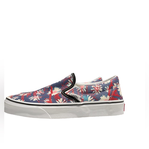 NWT Vans Crew Classic Slip-on Shoes /Floral Red / - Picture 4 of 7